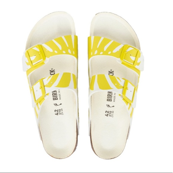 Birkenstock Arizona Monstera Lime Sour Birko-Flor sandals - Picture 4 of 5